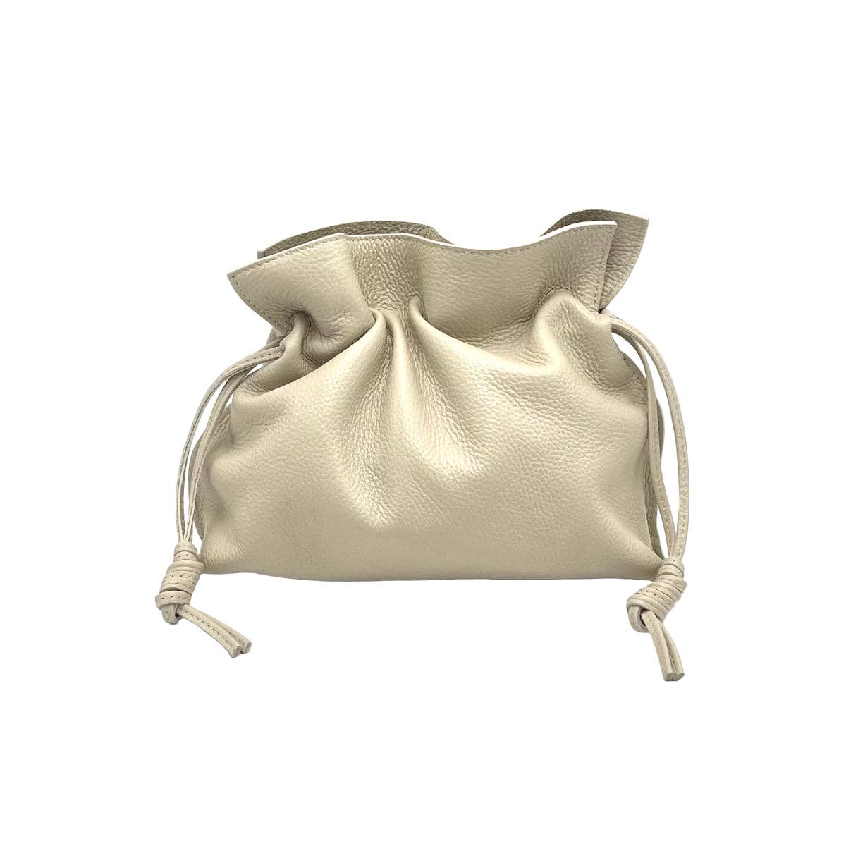 Genuine leather drawstring handbag - elliparr