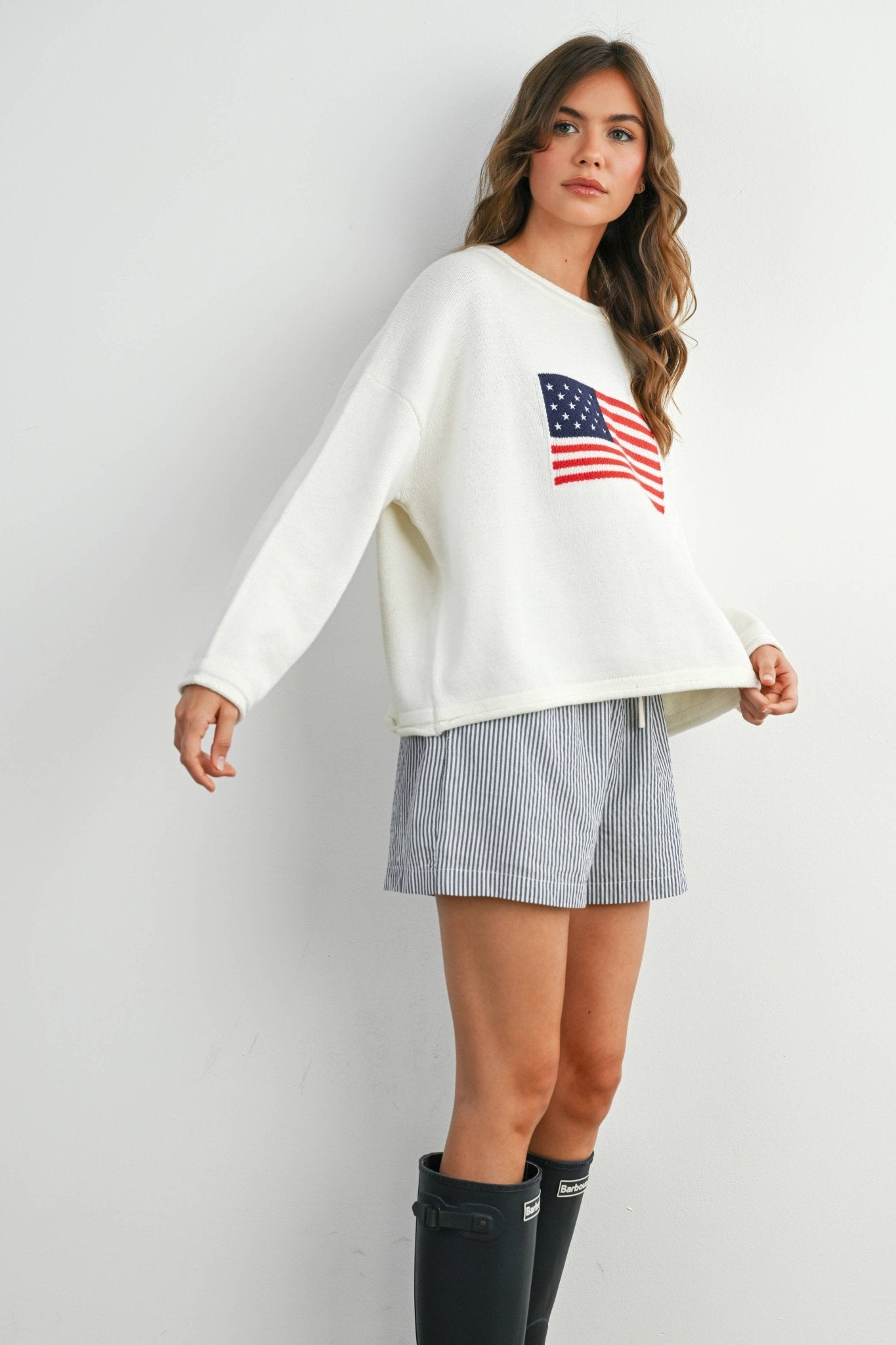 Graphic Knit Light Sweater - elliparr