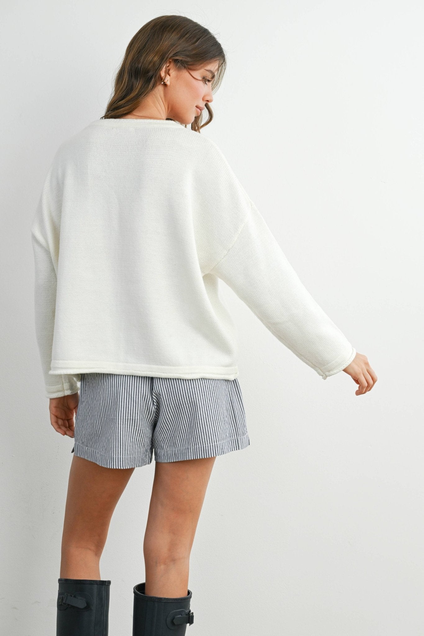 Graphic Knit Light Sweater - elliparr