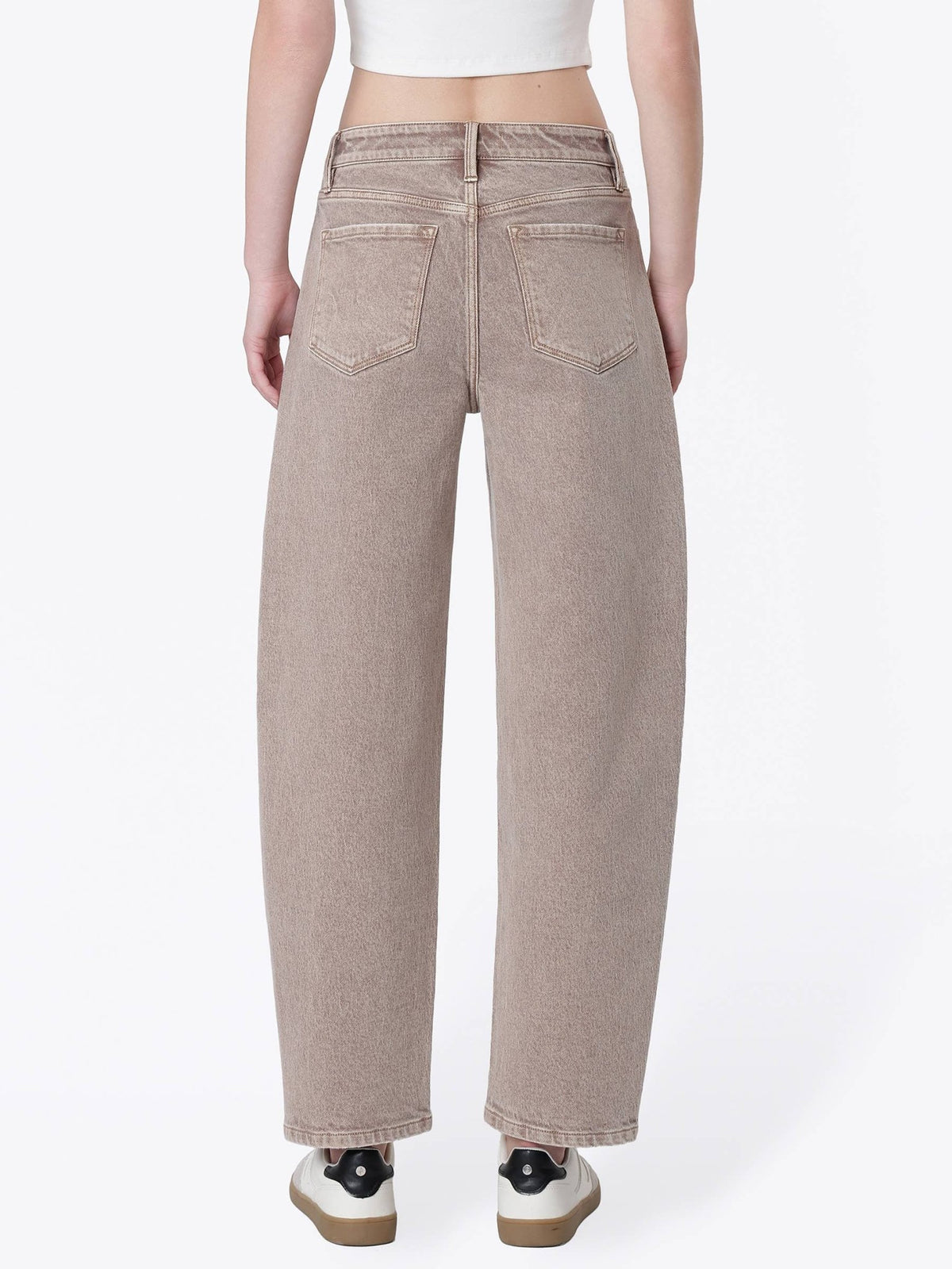 HIGH RISE CROP BARREL JEANS - elliparr