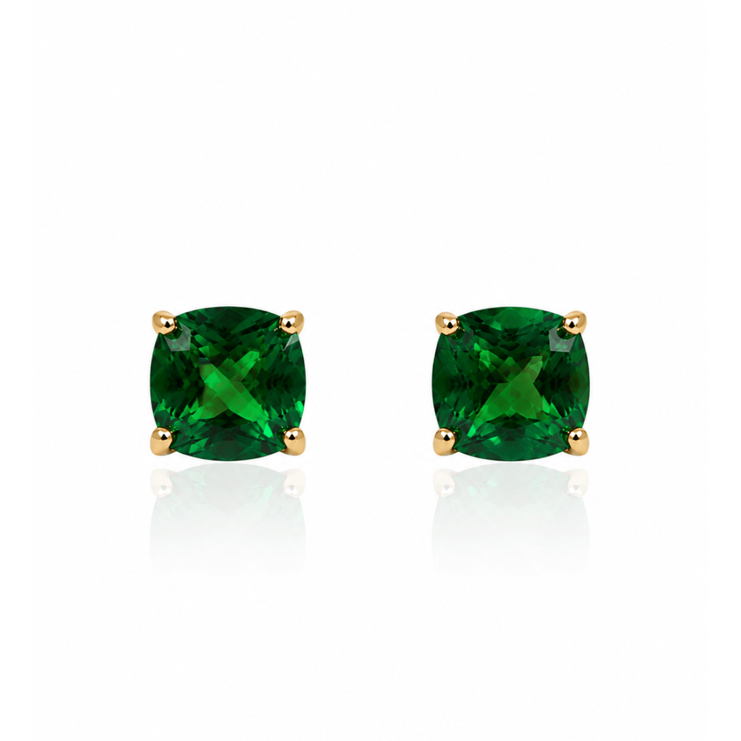 Emmy Studs | Green Quartzite - elliparr