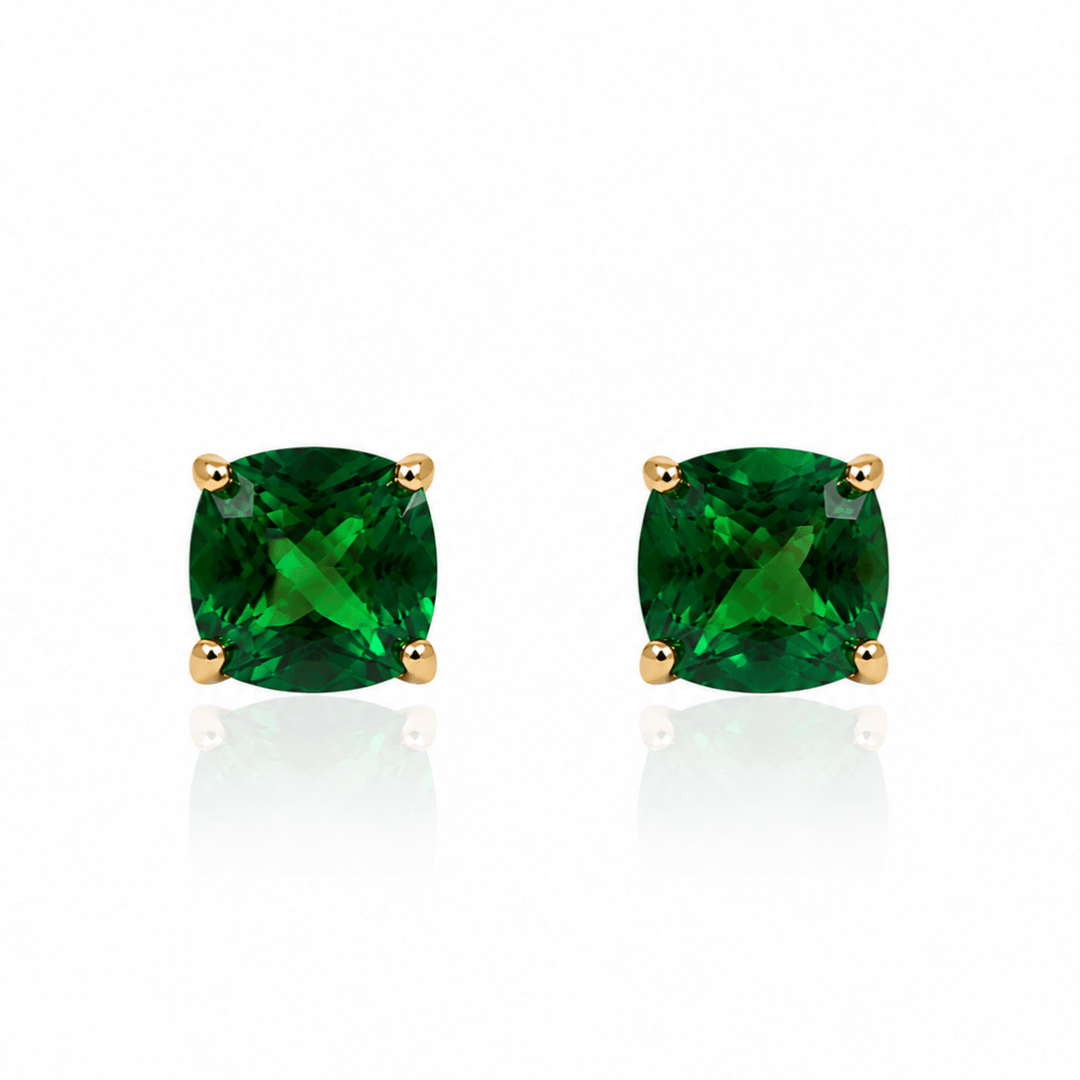 Emmy Studs | Green Quartzite - elliparr