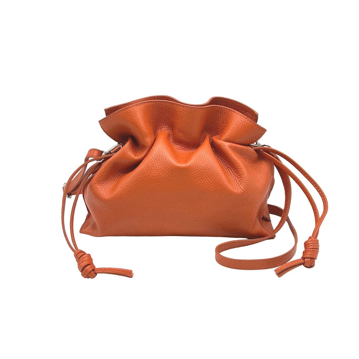 Genuine leather drawstring handbag - elliparr