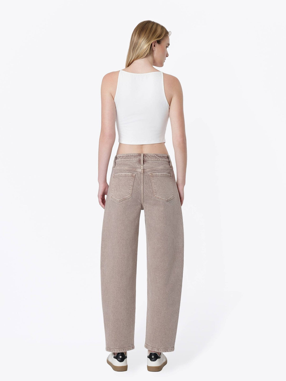 HIGH RISE CROP BARREL JEANS - elliparr