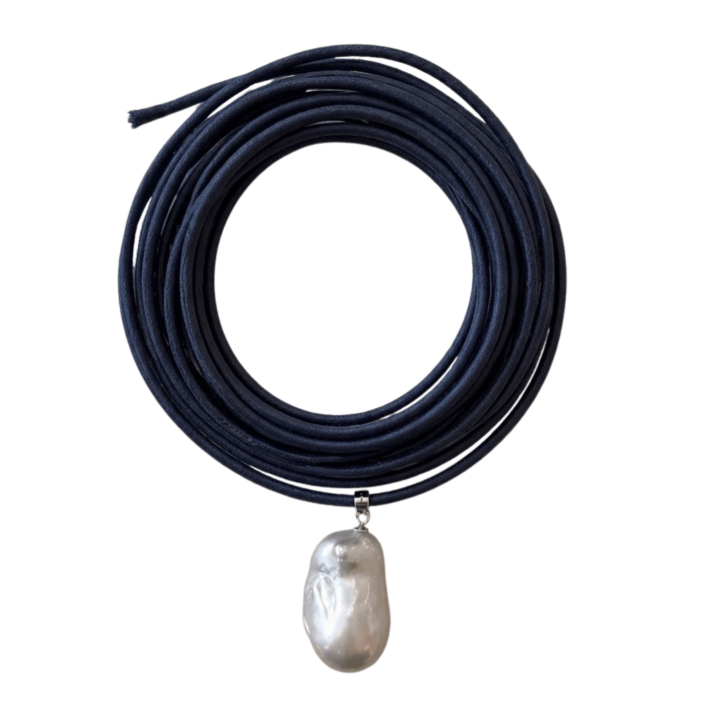 Maren Silk Wrap Pearl Necklace - elliparr