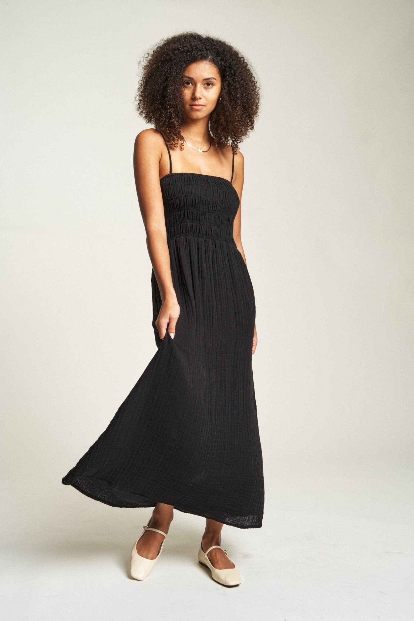 Maybrook Summer Maxi Dress, Black - elliparr