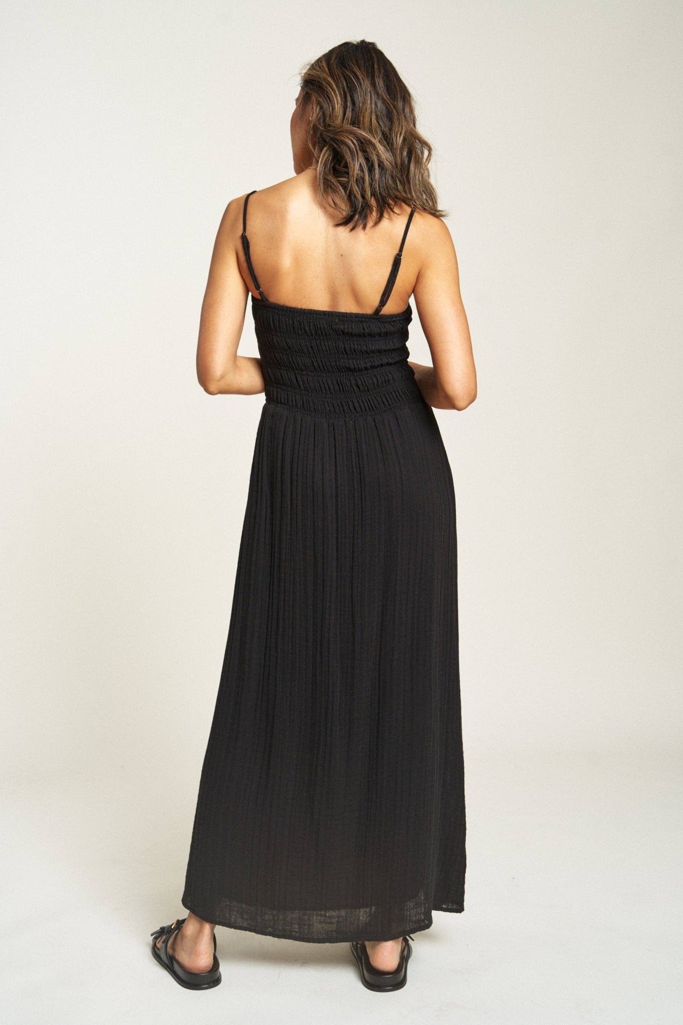 Maybrook Summer Maxi Dress, Black - elliparr