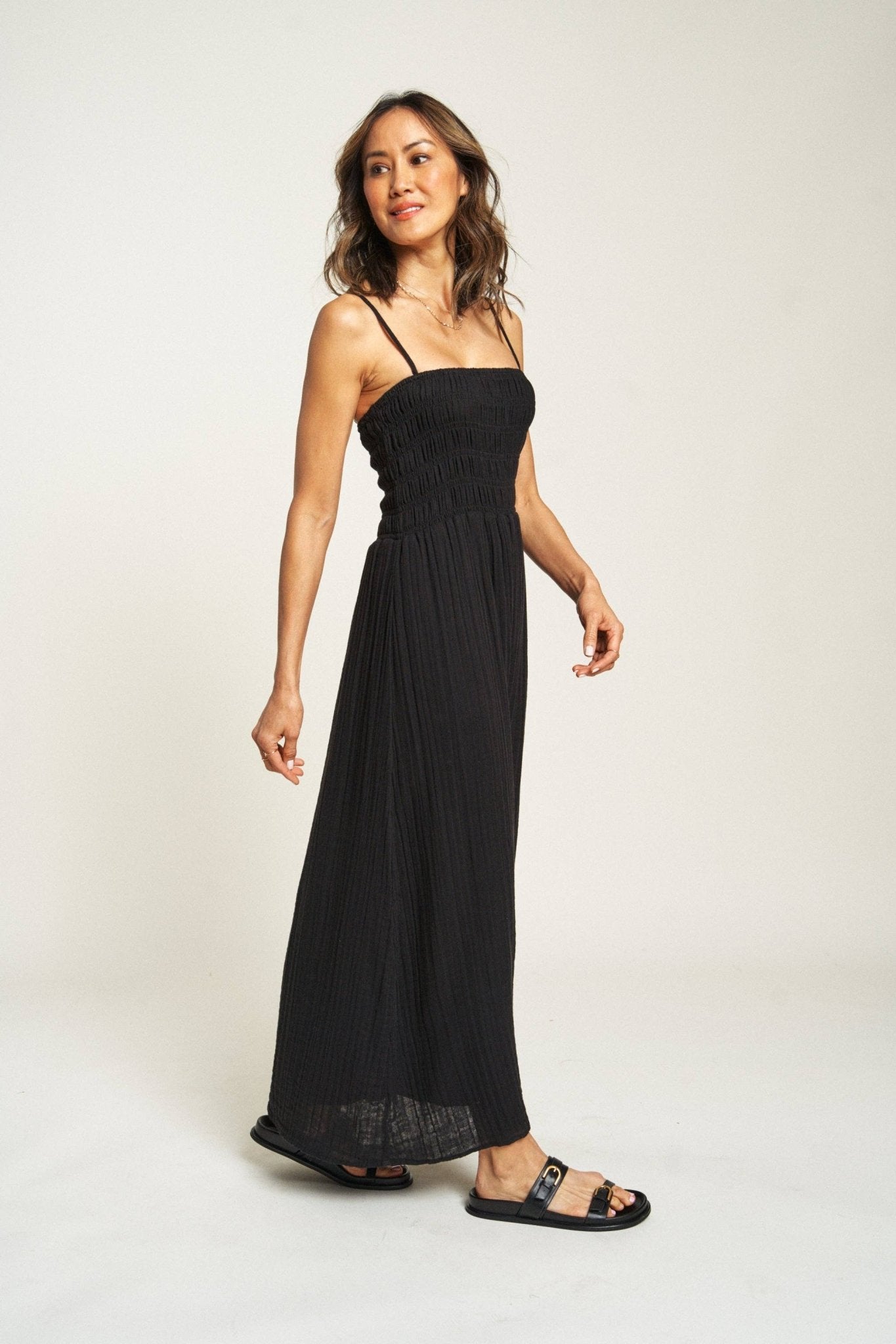 Maybrook Summer Maxi Dress, Black - elliparr
