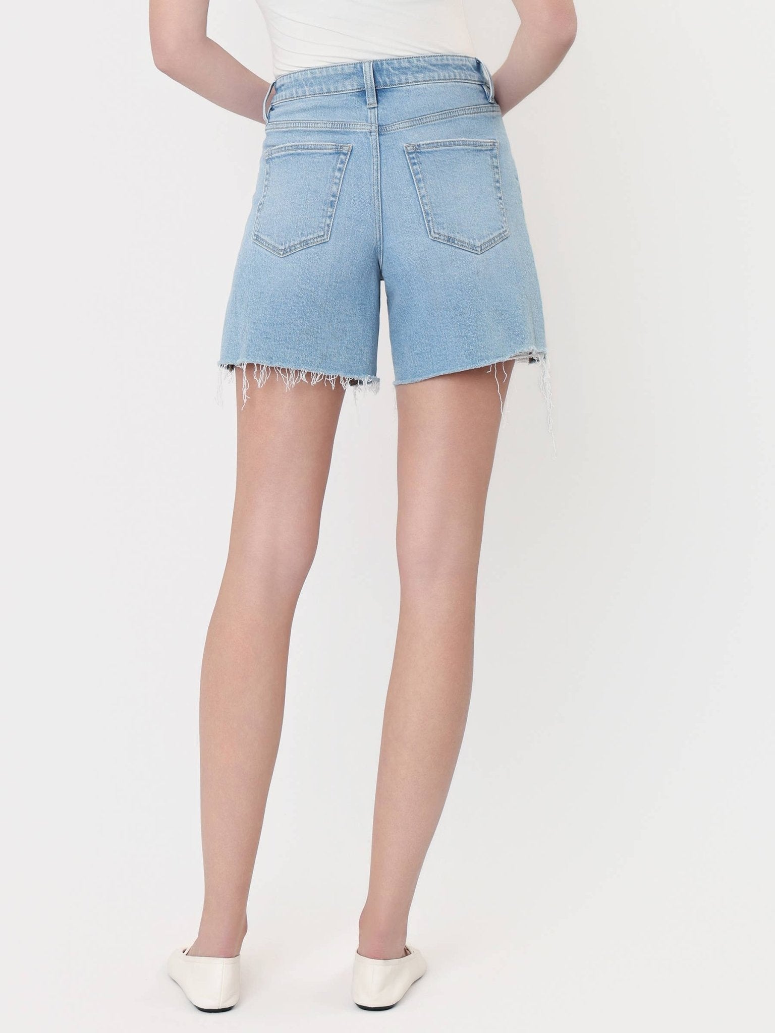 SUPER HIGH RISE DRAWSTRING MIDI SHORTS T7431 - elliparr