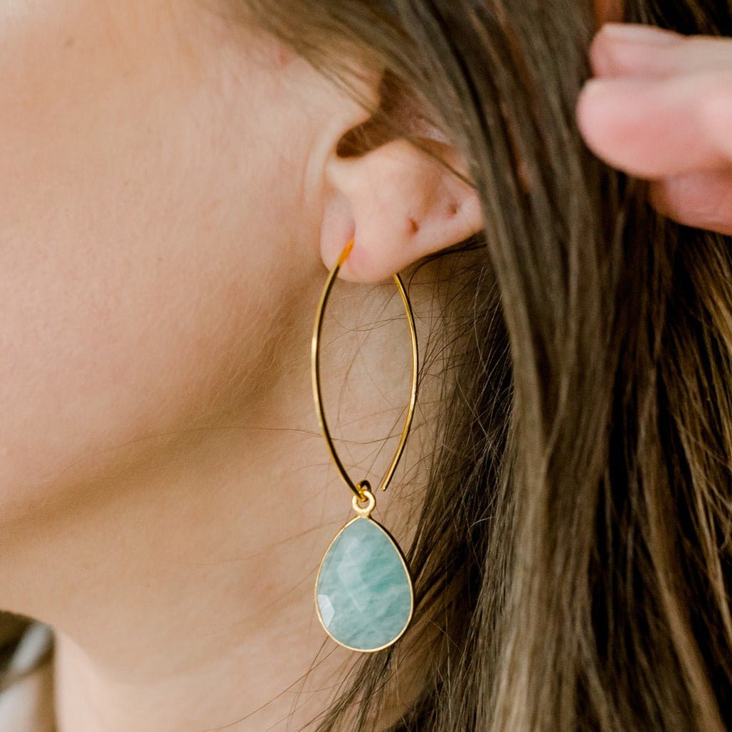 Simone Marquis Earrings | Malachite - elliparr